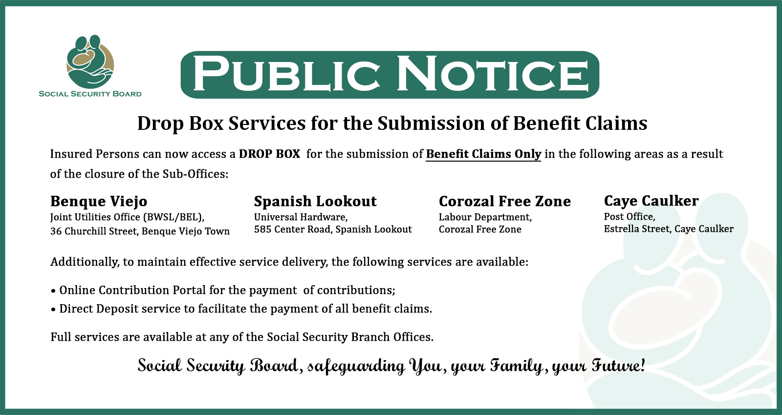 Security board. Social Security Flexcard.